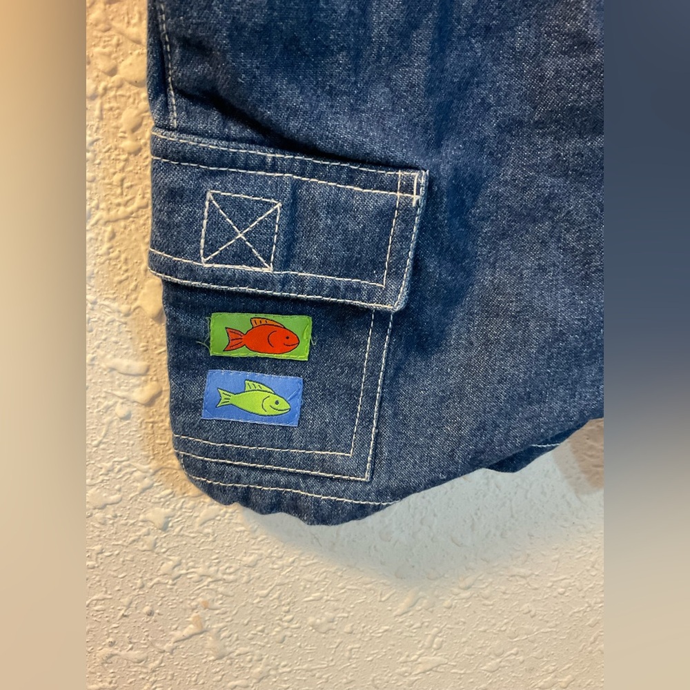 Fishing Jean Shorts Overalls 24 months - Picture 3 of 5